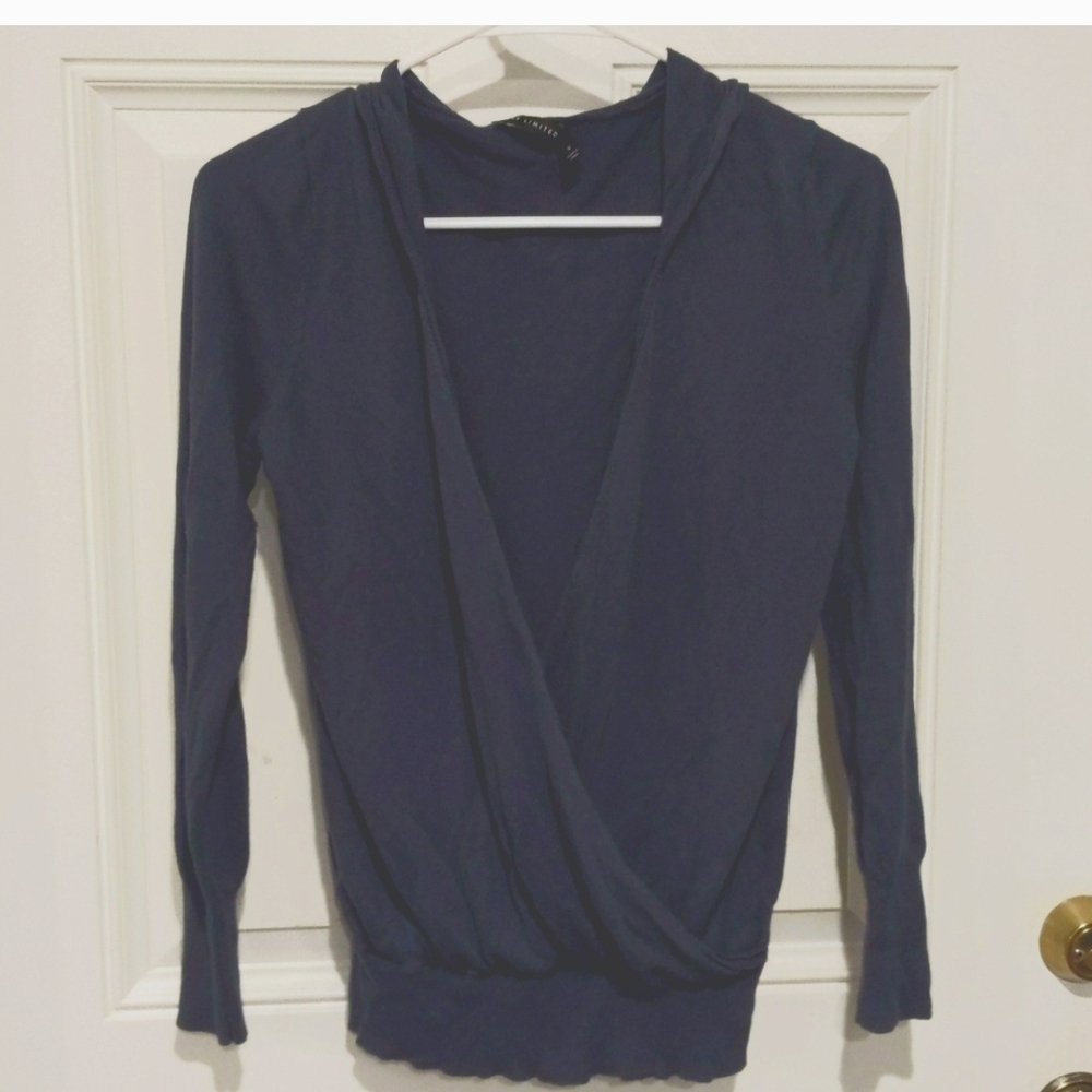 The Limited Deep Blue Wrap Hoodie